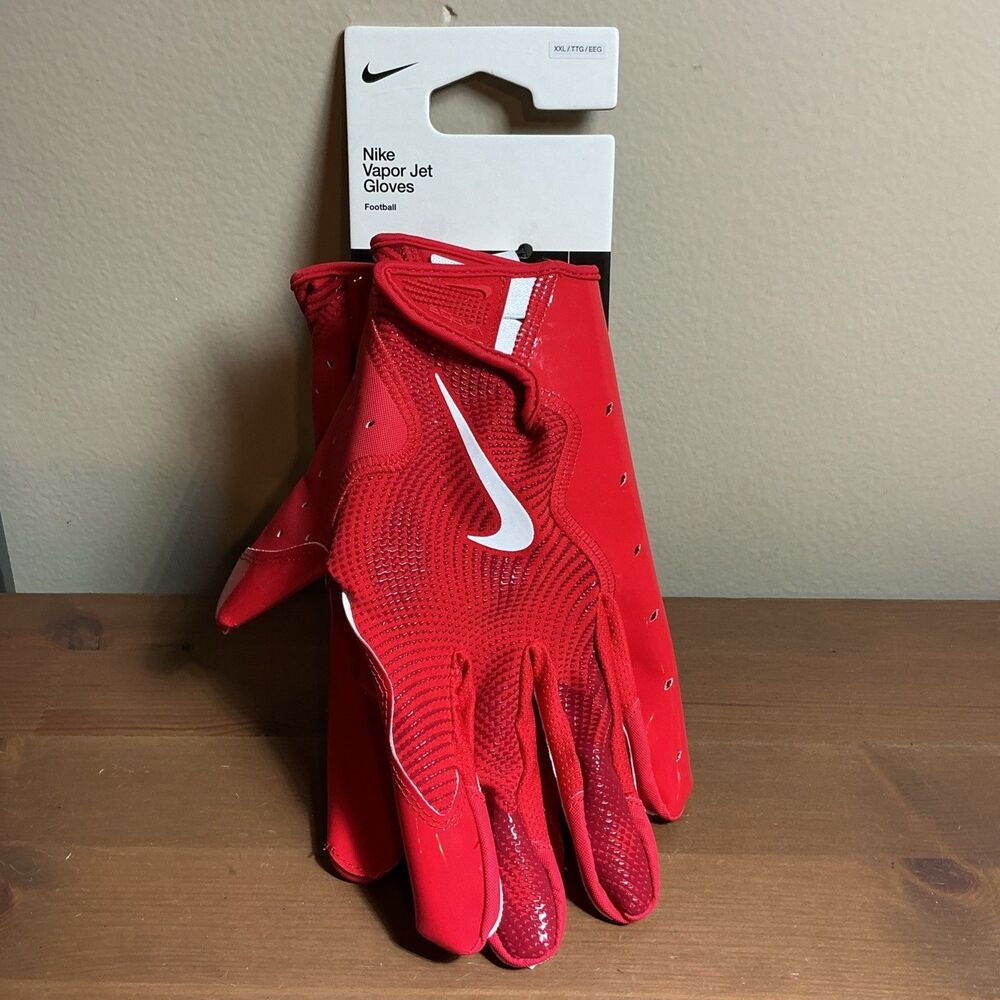 Nike Vapor Jet 7.0 Magnigrip Red NFL Football Receiver Gloves Size XXL